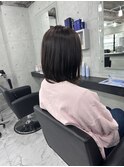 小顔ひし形 レイヤーカット 透明感カラー