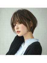 アンサ 阪急桂店(ANSA)&nbsp;ショートボブ/ホブ/ブラウン/ハイライト/白髪ぼかし/阪急桂