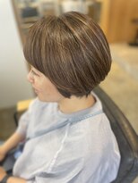 フェリチタ フィロ 大泉学園(FELICITA filo)&nbsp;ショートボブにベージュ系ハイライト