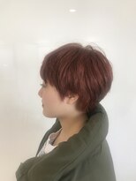 ヘアーアンドメイク ヒューラ 立川店(HAIR&MAKE hurra) マッシュショート×カッパーピンク