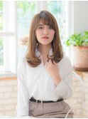 ゆるふわストレート☆斜めバング