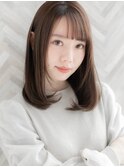 【ROMA銀座】オーガニックカラー/マロンベージュ/さら艶セミディ