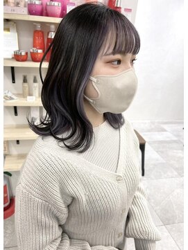 ジゼル(gisele) (稲毛)インナーカラー×ハスキーパープル