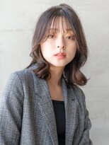 くびれヘア/韓国風/小顔ヘア/大人可愛い/シースルーバング