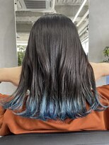 ジエクト カナウ(The Ect canow)&nbsp;裾カラーボブ/グラデーション/アイスブルー/デザインカラー