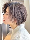 30代40代50代耳かけショート前髪なしハンサムショートカット小顔