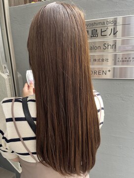 ローレンジウ(LOREN JU) 透明感髪質改善ベージュダブルカラーミルクティーグレージュ