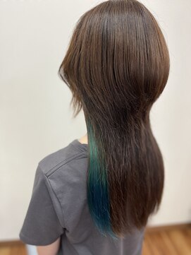 アールアンドアール 津山店(R&R) インナーカラーグリーン