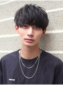 ソフトツイストパーマナチュラルマッシュ刈り上げツーブロック
