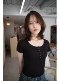 ★夏韓国ヘアハッシュカットレイヤーカット前髪顔周りくびれヘア