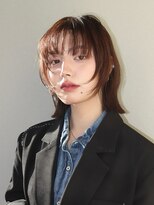 ノラ ギンザ(NORA GINZA) ミディアムレイヤーカット顔まわりレイヤーボブハッシュカット