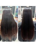 自然なストレートヘアを叶える、プレミアム髪質改善縮毛矯正