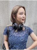 ブリーチハイトーンデザインカラーミルクティーベージュ