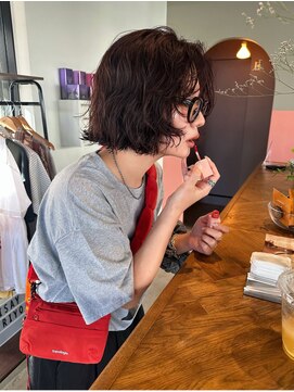 アルヴァ(ALVA) 顔まわりレイヤー×暖色パーマ【那覇美容室ALVA】