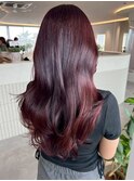 桑名ロングレイヤーカットハッシュカット透明感カラー重めロング
