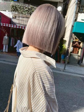 レイム(LAME) ウルフボブ マッシュウルフ ボブパーマ ミルクティーベージュ