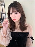 〈藤間〉大人ガーリー/くびれミディアム/ショコラブラウン