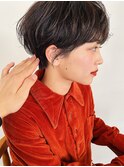 斜めバング/グレージュカラー/デザインカラー/シルキーベージュ