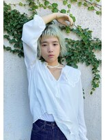 オン(ON)&nbsp;【ON】ペールグリーン × アンニュイ　ボブ