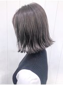 ラベンダーグレージュ_ペールベージュ外ハネボブ_ba333241