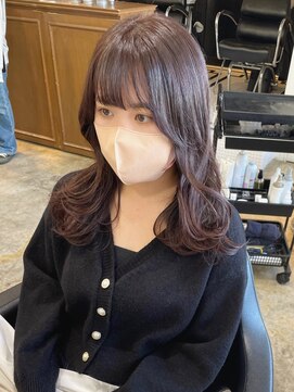 グリーン 渋谷(green) 【MIO】ピンクブラウン×レイヤーカット