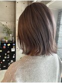 シアベージュ/切りっぱなしボブ