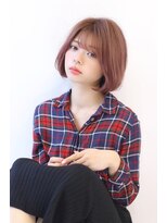 オーロ 西大寺店(ORO)&nbsp;ピンクベージュのフェミニンボブ