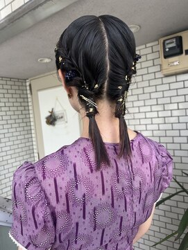 フェリーチェ(Felice) ツインヘア　ヘアセット　金箔