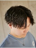 波巻きパーマ