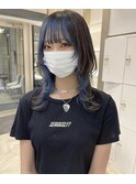 中性ウルフレイヤーカットロングウルフカット姫カット姫ウルフ