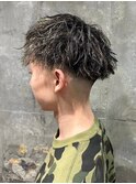 スキンフェード メッシュ ツイストスパイラルパーマ 爽やか