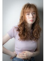 カバーヘア イヴ 戸頭店(COVER HAIR EVE) カーキベージュ外国人風波巻きエアリーロングw戸頭10代20代30代