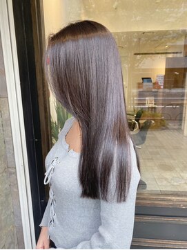 コニー アンド リリー(conne&riri) 【お客様スタイル】ダークグレージュ×艶髪ロングヘア