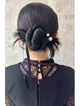 スタイル 横浜(STYLE) 結婚式お呼ばれカチモリタイトシニヨン／ヘアセット/アレンジ