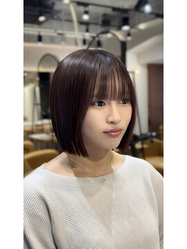 ロンド ルージュ 銀座店(Lond rouge) ミニウルフレイヤーカット顔周り前髪韓国ミディアムロング/銀座