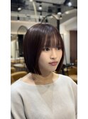 ミニウルフレイヤーカット顔周り前髪韓国ミディアムロング/銀座