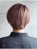 ショートレイヤー◎髪質改善/チェリーレッド白髪ぼかし◎本厚木