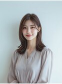 髪型/イメチェン/外ハネボブ/美髪/ワイドバング/髪型
