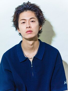 カナン(CANAAN) メンズ・ウエーブヘア リバースアップバング スパーキーショート