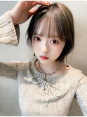 イメチェン外ハネボブ美髪ワイドバングミディアムレイヤーカット