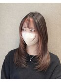 レイヤーカット×インナーピンク