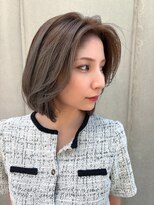 グランアージュ 船橋南口店(grandage)&nbsp;キラテラカラー/アッシュベージュ/外国人風レイヤーボブ[船橋]