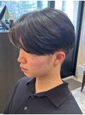 前下がりセンターパート