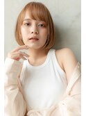 大人かわいい前髪セシルカットココアブラウンフリンジウェーブ