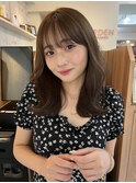 鎖骨下/ミディアムヘア/大人かわいい/ふわミディ/黒髪/くびれ
