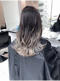 ホワイトベージュグラデーションカラー