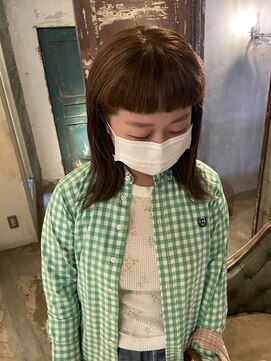 髪質改善と縮毛矯正の専門店 サンティエ(scintiller) オン眉　ベージュカラー