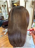 大人可愛いツヤ髪ナチュラルセミロングナチュラル