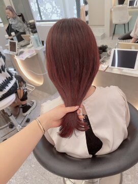 ロンド マーレ 天神大名店(Lond mare) ピンクブラウン/暖色カラー/カシスピンク/韓国ヘア/顔周りカット