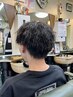 メンズカット＋波巻きパーマ